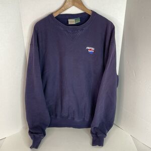 Vintage Pepsi Crewneck Sweatshirt, XL, Dark Blue, Wear Guard, Canada Made